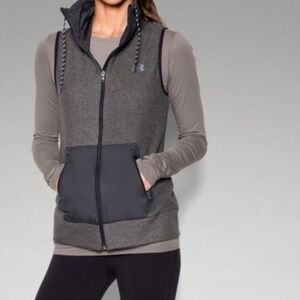 Under Armour Gray Zip-Up Survivor Hybrid vest